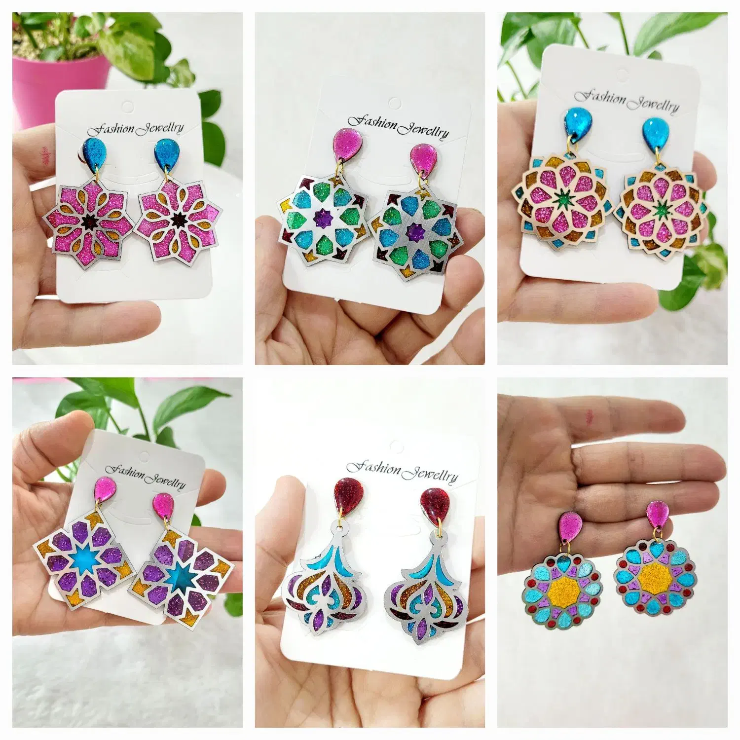 گوشواره سنتی رزینی،یلداگردنبندعکس تاشولاکت)موی یار|بدلیجات|تهران, تجریش|دیوار