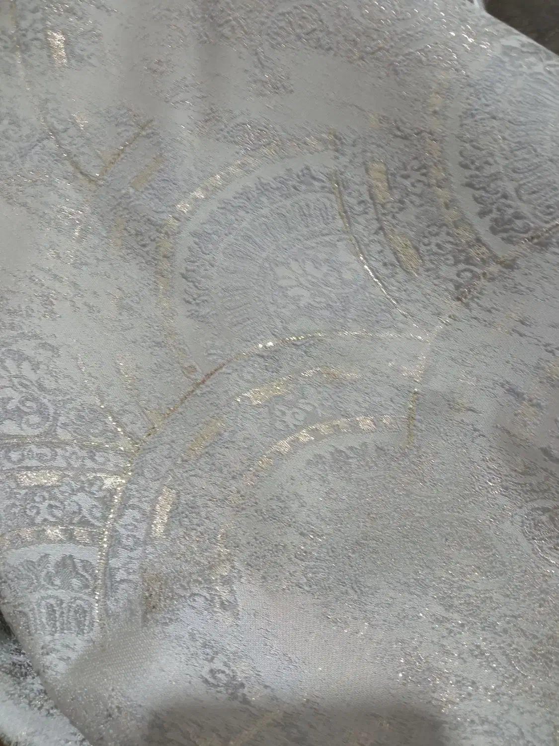 یک عدد والان پرده سبز مغز پسته ای زری|پرده، رانر، رومیزی|اراک, |دیوار