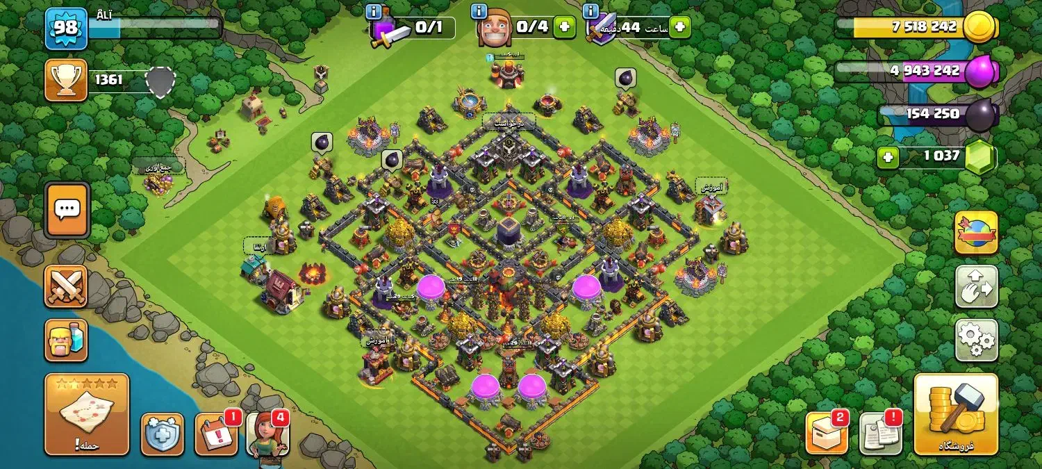 اکانت کلش آف کلنز|کنسول، بازی ویدئویی و آنلاین|اصفهان, جنیران (لادان)|دیوار