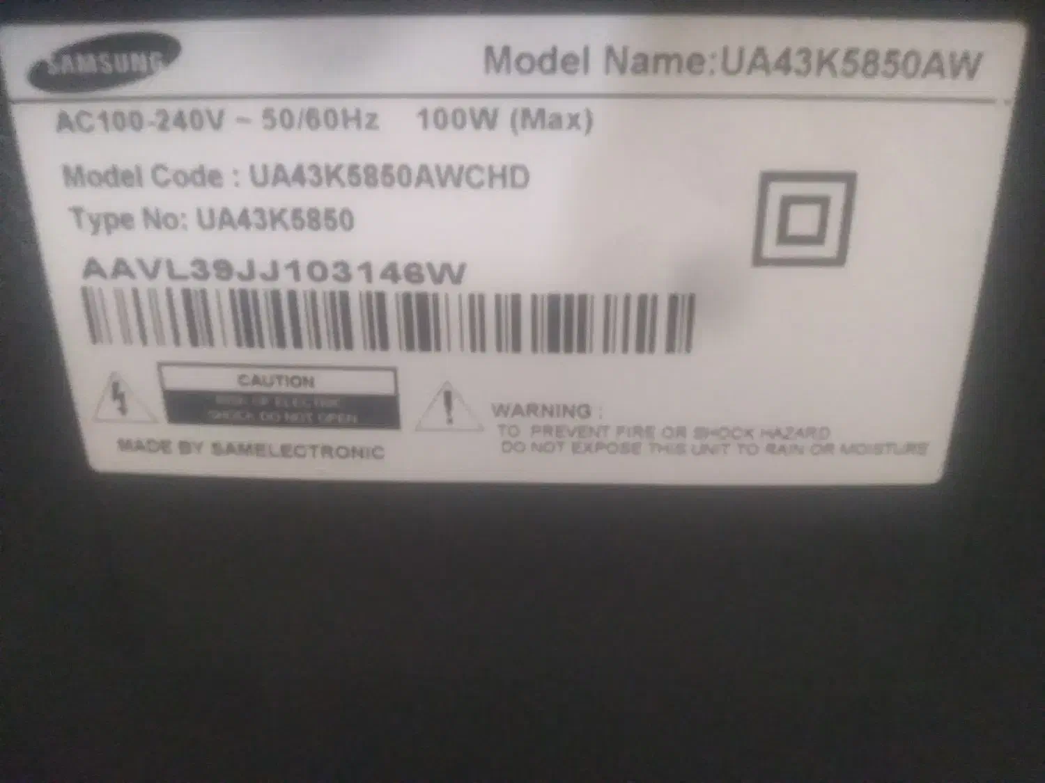 تلویزیون ۴۳ سامسونگ|تلویزیون و پروژکتور|اسلامشهر, شهرک مفیدی|دیوار