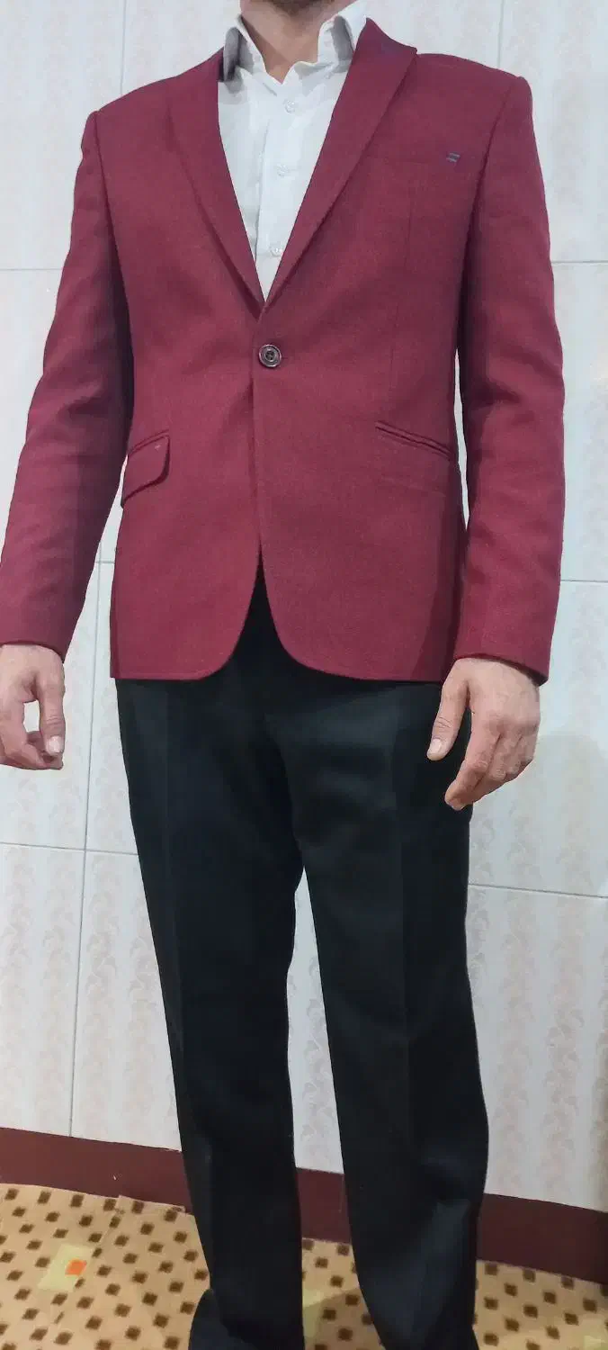 کت و شلوار زرشکی سایز ۵۲|لباس|پارسآباد, |دیوار