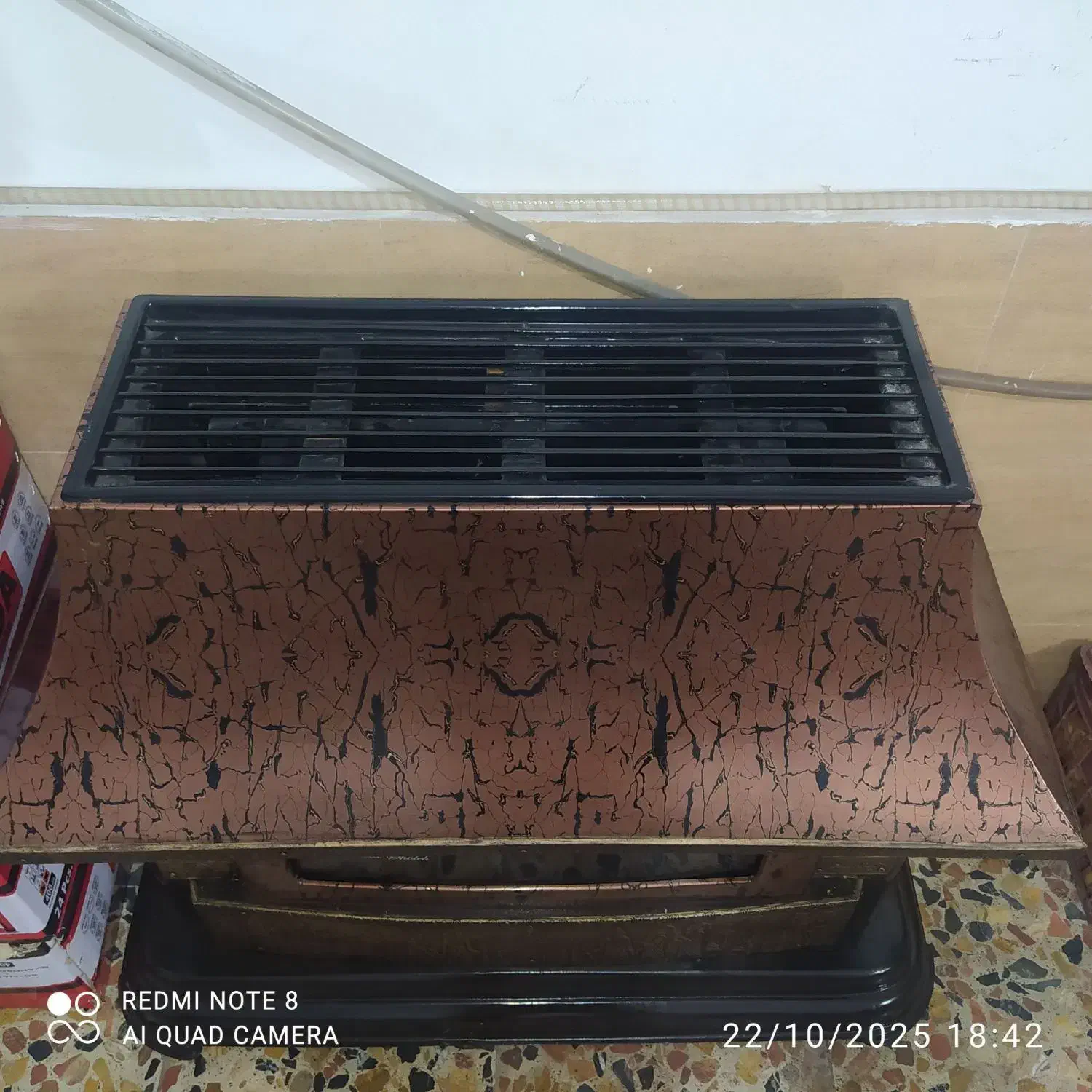 بخاری طرح شومینه هیتا شعله کاملا سالم|بخاری، هیتر، شومینه|رشت, پل تالشان|دیوار