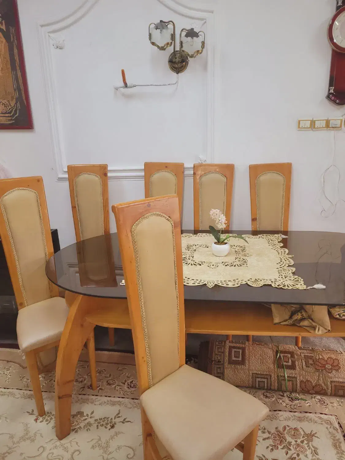 میزناهارخوری ۸نفره|میز و صندلی غذاخوری|رشت, دروازه لاکان|دیوار