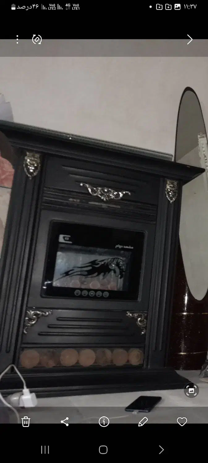 بخاری طرح شومینه سه ملیون و پانصد|بخاری، هیتر، شومینه|فراشبند, |دیوار