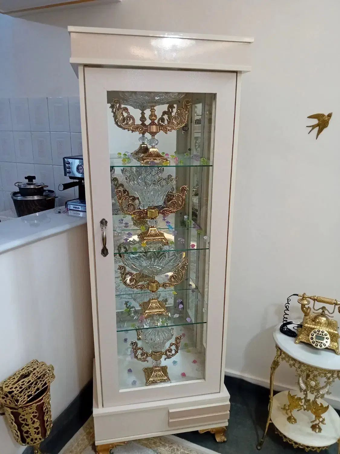 سرویس چوب  /ویترین ،ساعت قدی/ ایستاده، کمد لباس|بوفه، ویترین، کنسول|قم, علی آباد سعدگان|دیوار