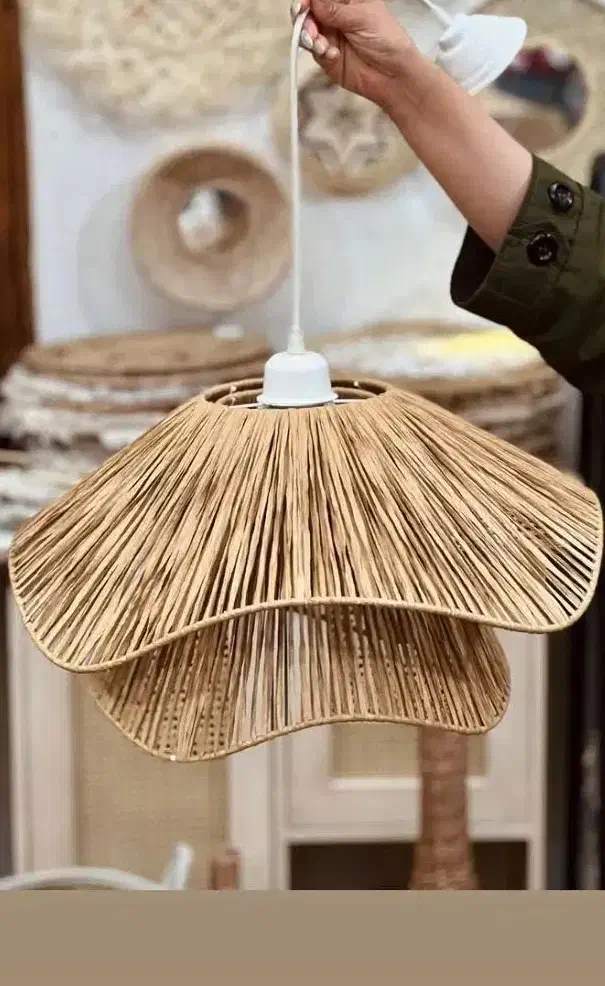 لوستر رافیا|لوستر و چراغ آویز|نوشهر, |دیوار