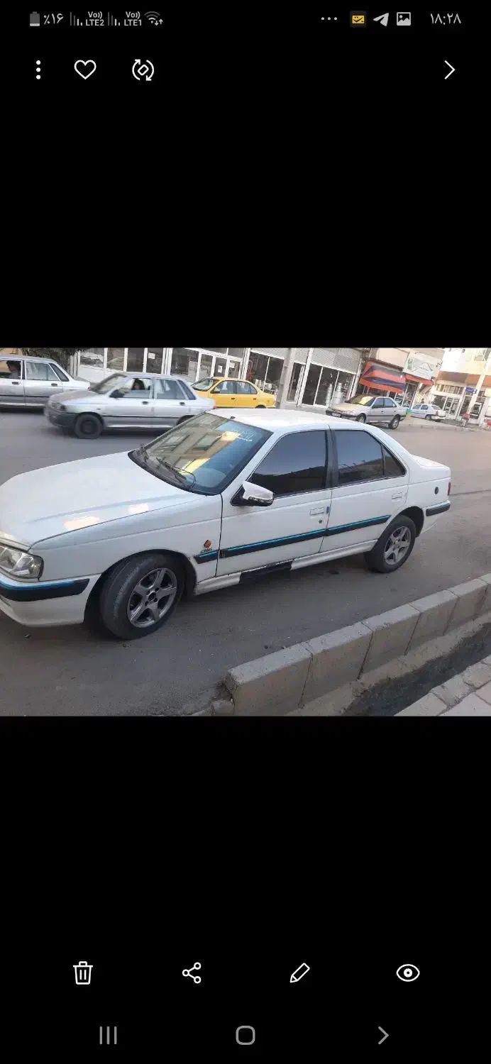 فروش پژو پارس سفید مدل۹۰|خودرو سواری و وانت|قیدار, |دیوار