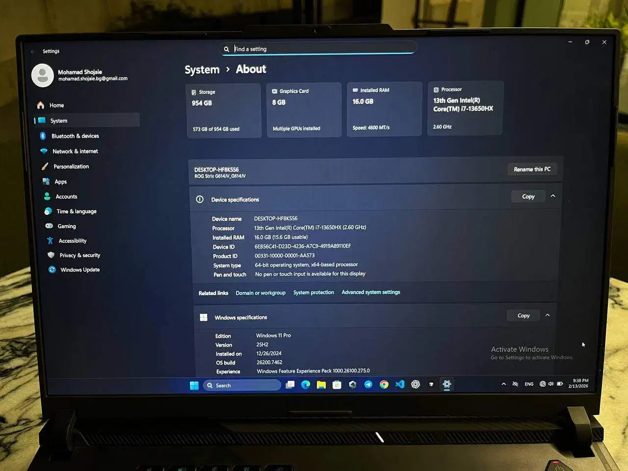 لپ تاپ rog strix g614|رایانه همراه|کرمان, |دیوار