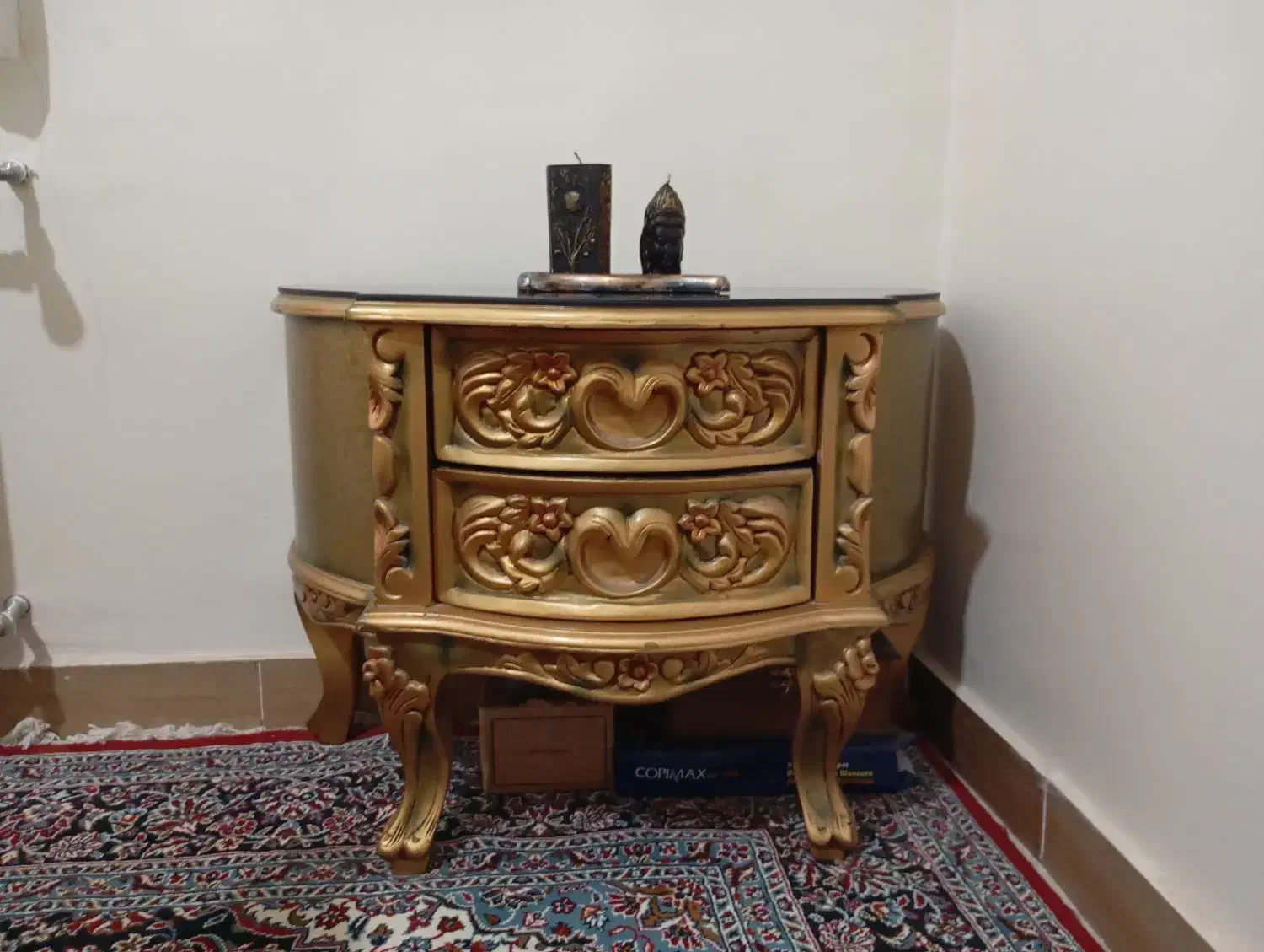 سرویس خواب دست ساز تمام چوب مدل سیندرلا با تشک|تخت و سرویس خواب|پرند, فاز ۵|دیوار