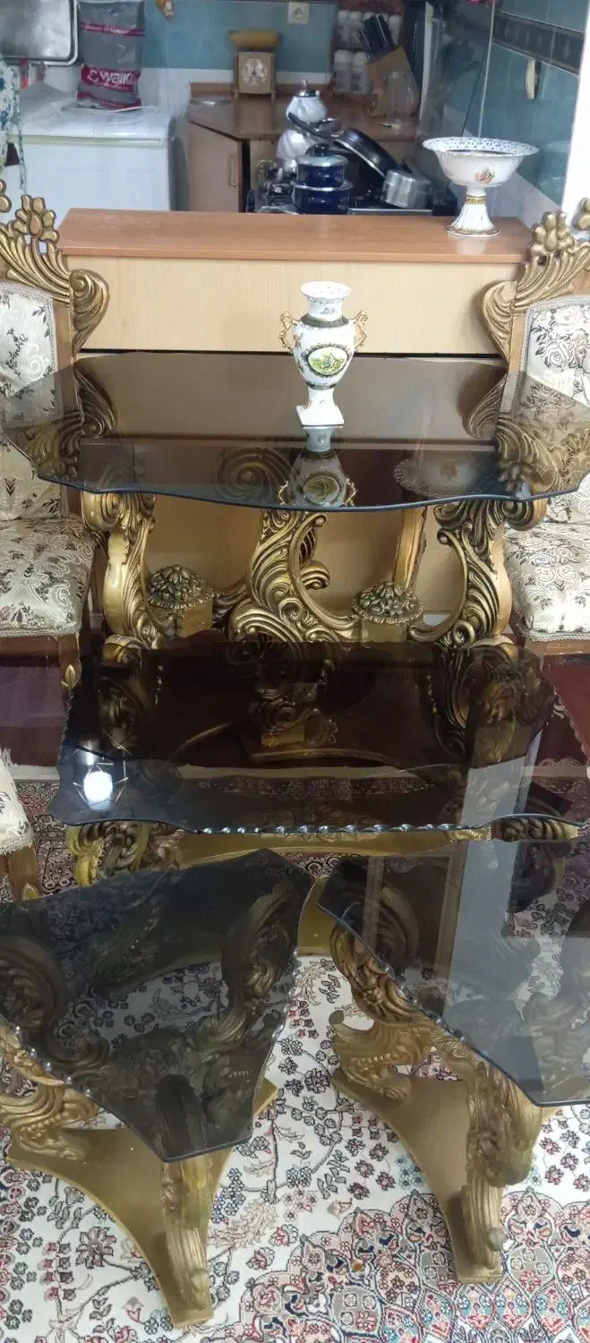 میز غذاخوری همراه با میز عسلی|میز و صندلی غذاخوری|اردبیل, |دیوار