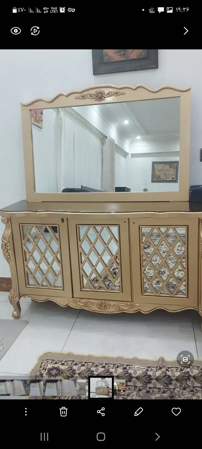 آیینه و کنسول|بوفه، ویترین، کنسول|چمستان, |دیوار