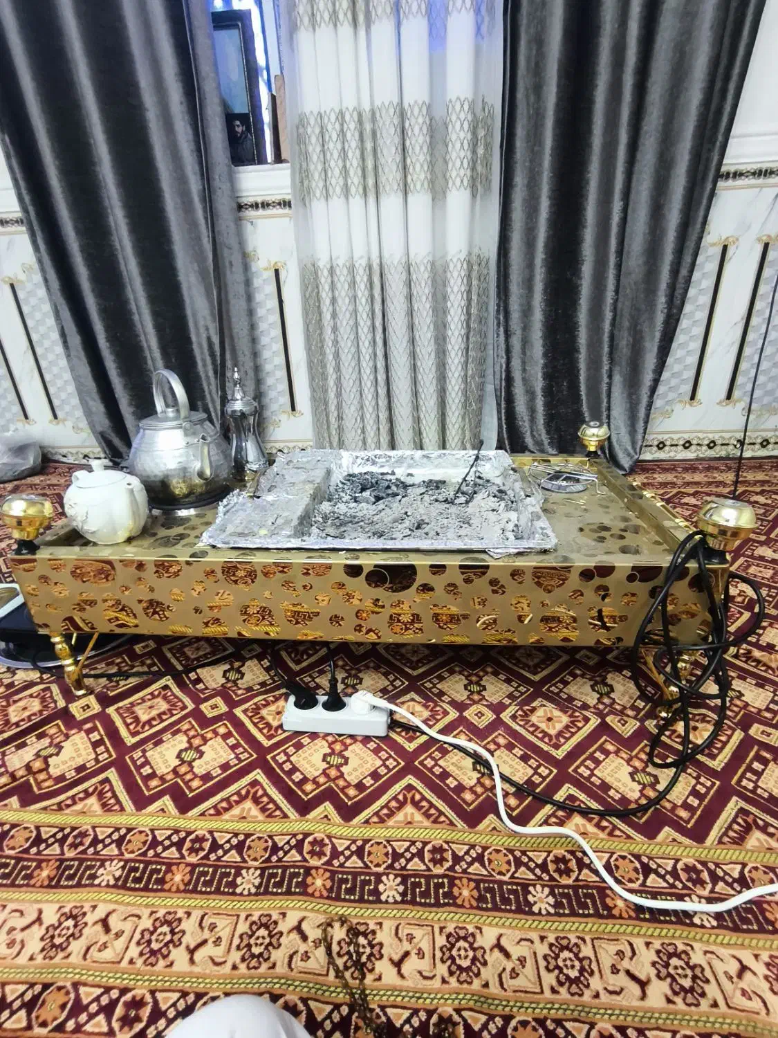 منقل استیل طلایی|اجاق گاز و لوازم برقی پخت‌وپز|کارون, |دیوار