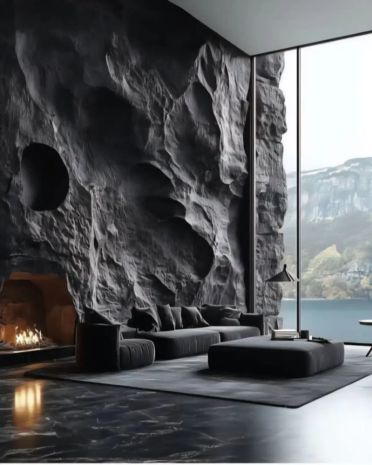 نمای سیمانی طرح سنگ و چوب|خدمات پیشه و مهارت|شیراز, باغ تخت|دیوار