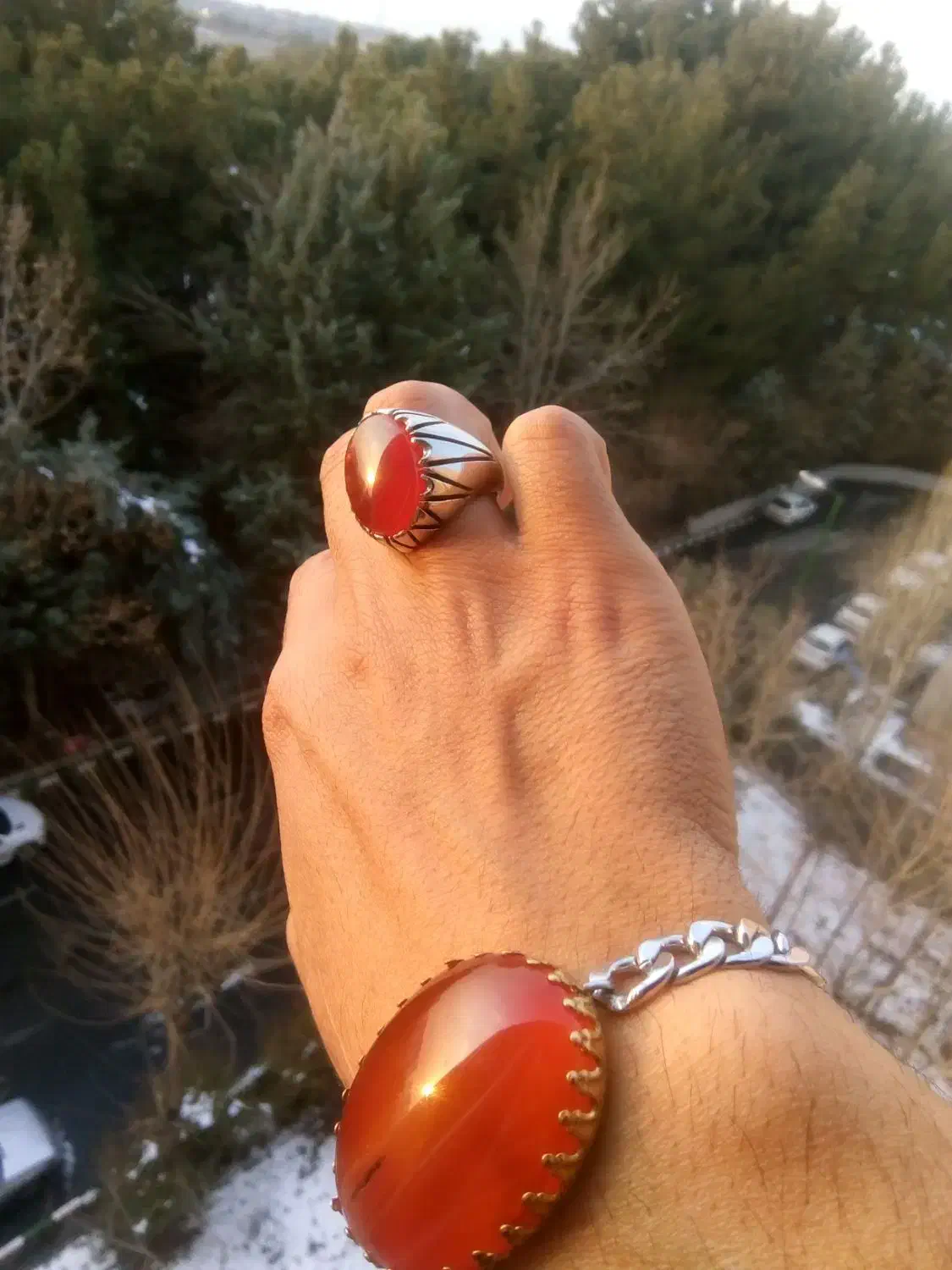 انگشتر نقره لاجورد فیروزه عقیق|جواهرات|تهران, مجیدآباد|دیوار