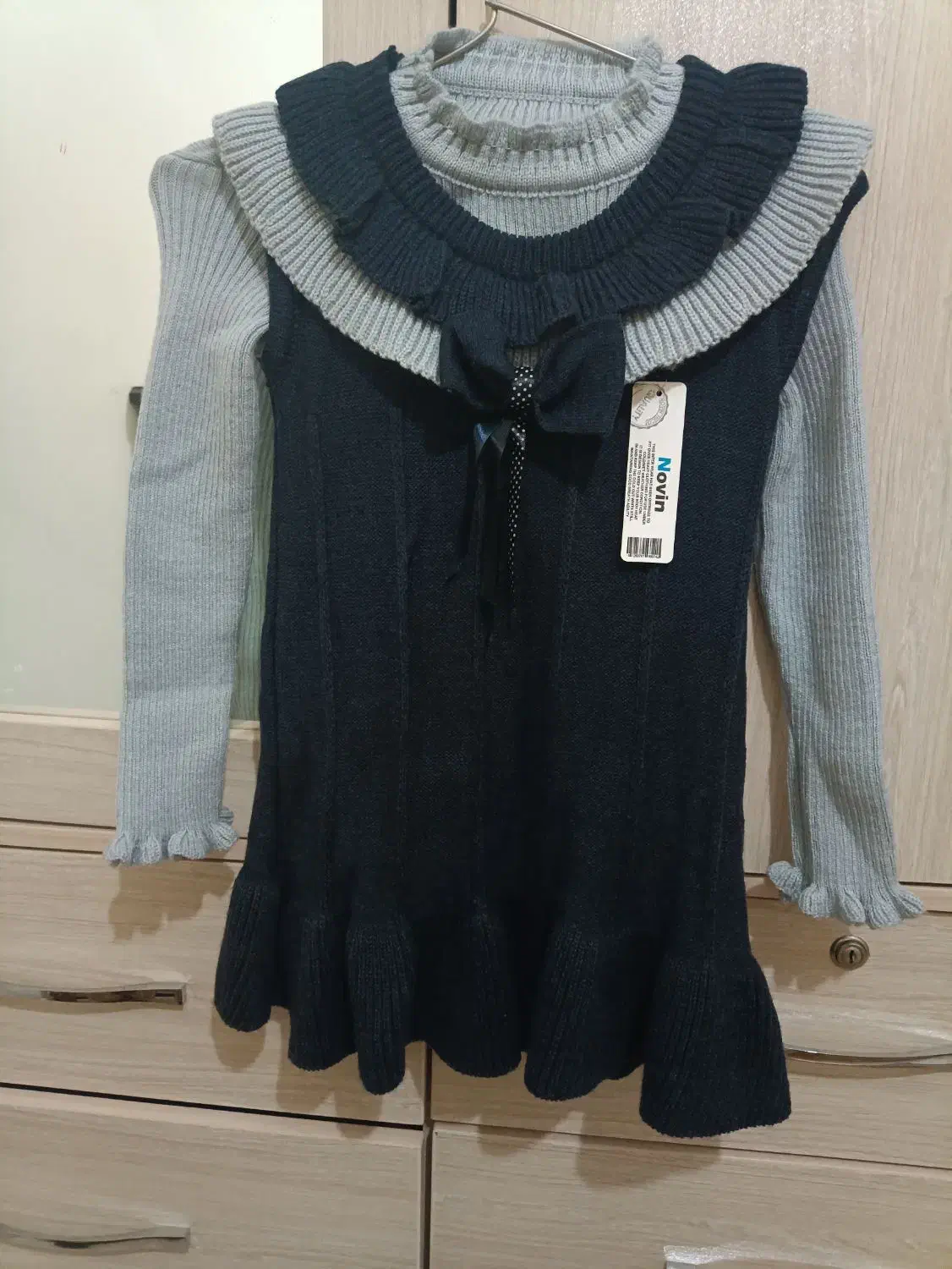 پیراهن بافت دخترانه ۲ تیکه|کفش و لباس بچه|اراک, |دیوار