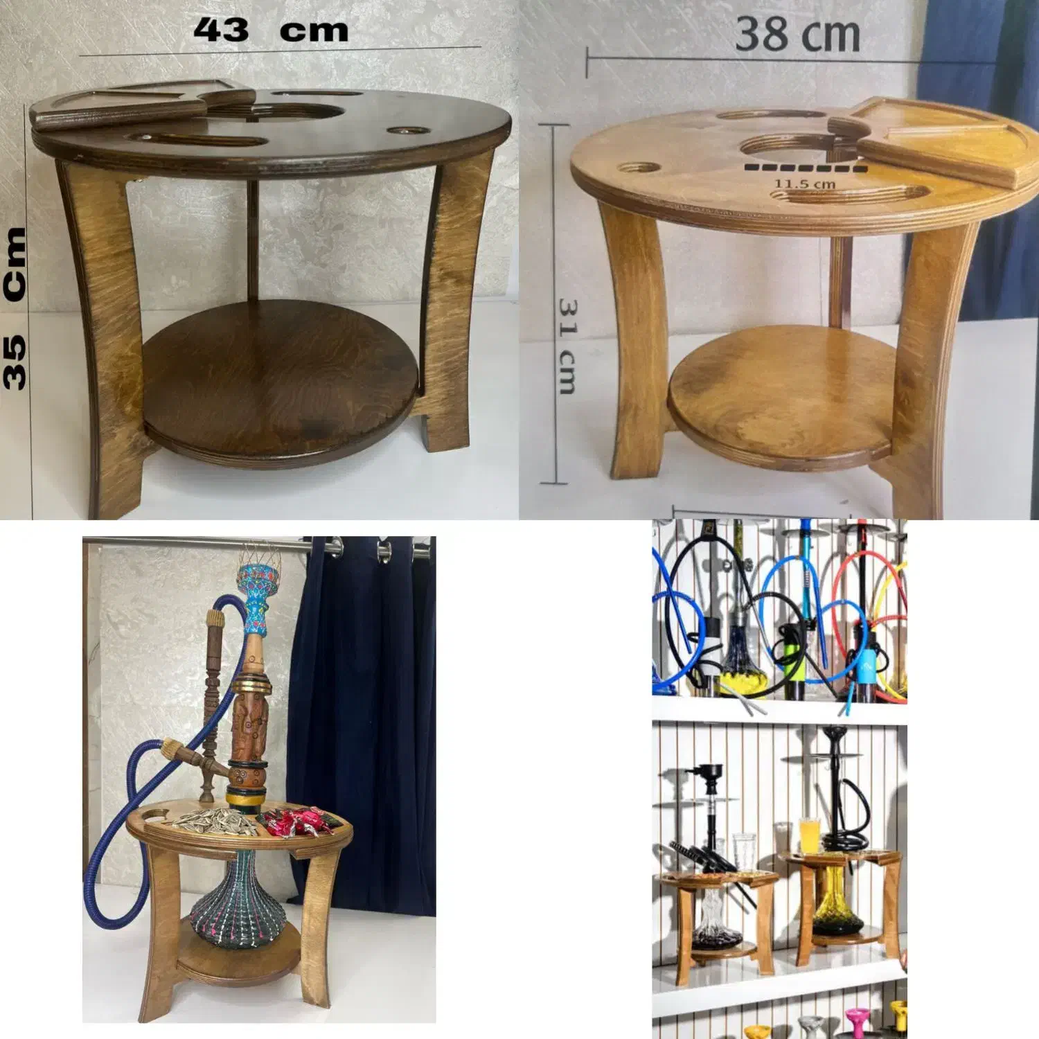 میز قلیون چوبی|صنایع دستی و سایر لوازم تزئینی|اصفهان, قهجاورستان|دیوار