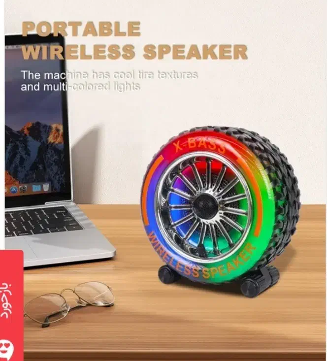 اسپیکر بلوتوثی ZQS-818 طرح لاستیک با رقص نور RGB|سیستم صوتی خانگی|تهران, تهرانپارس غربی|دیوار