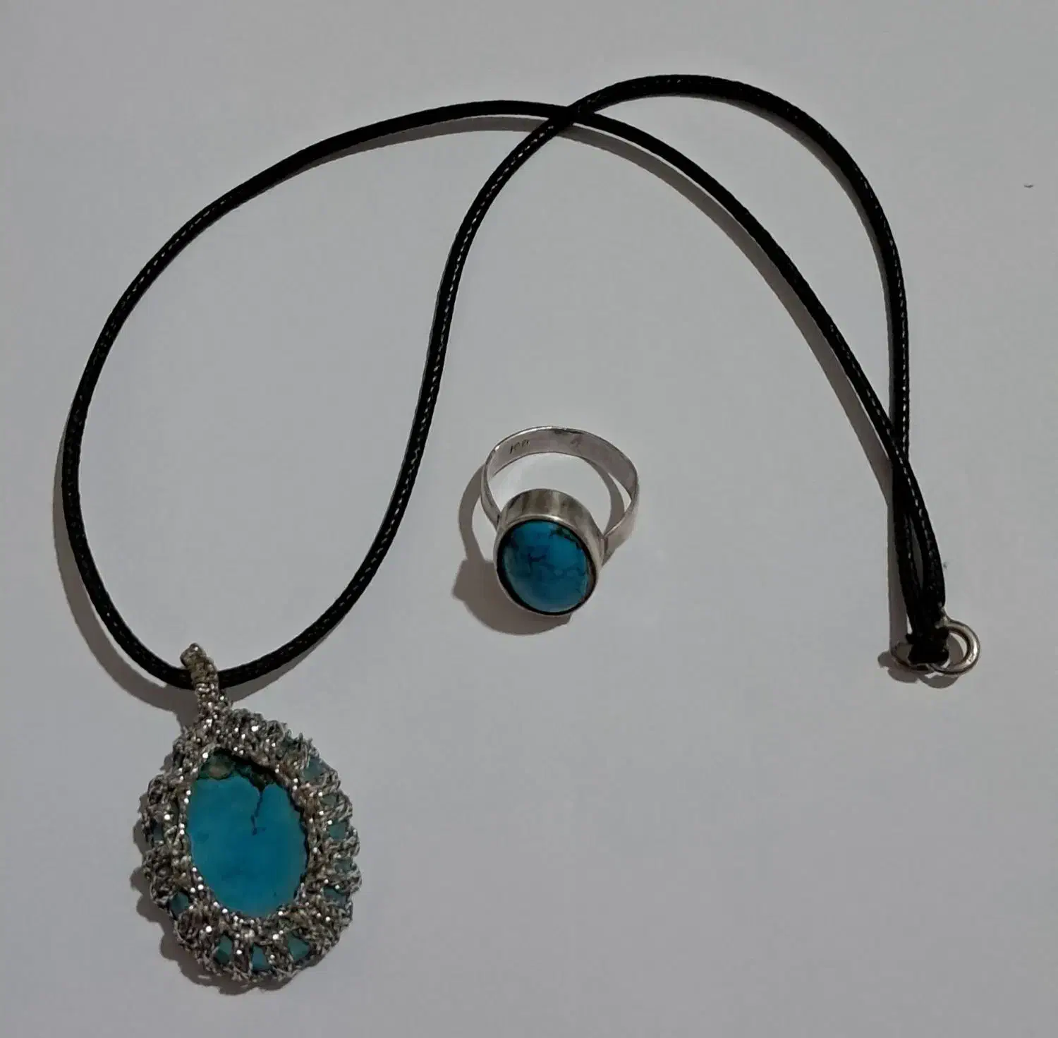 گردنبندوانگشتر فیروزه چینی|بدلیجات|رشت, سلیمانداراب|دیوار