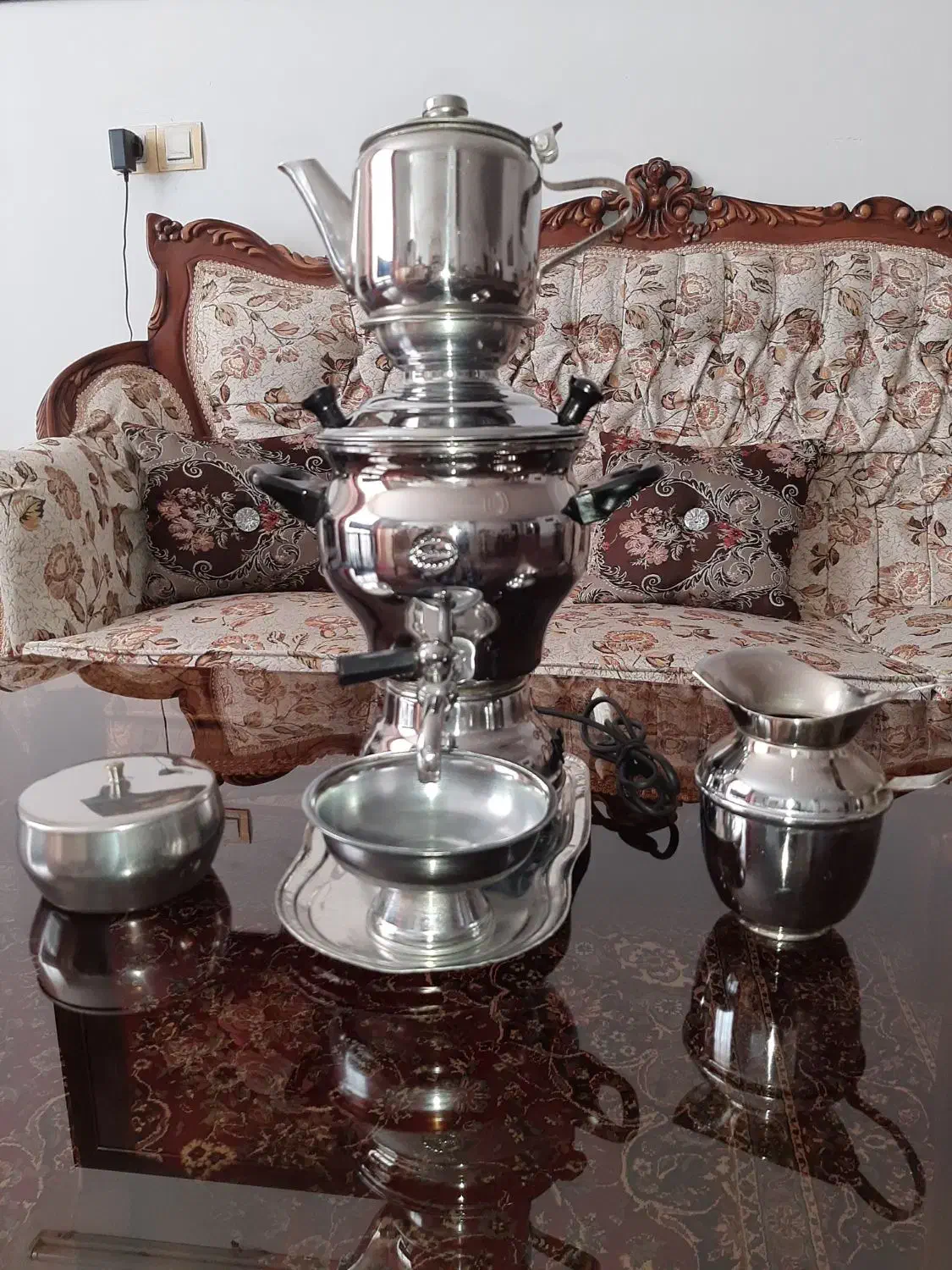 سماور برقی با ست کاملش|سماور، چای‌ساز، قهوه‌ساز|ملایر, |دیوار