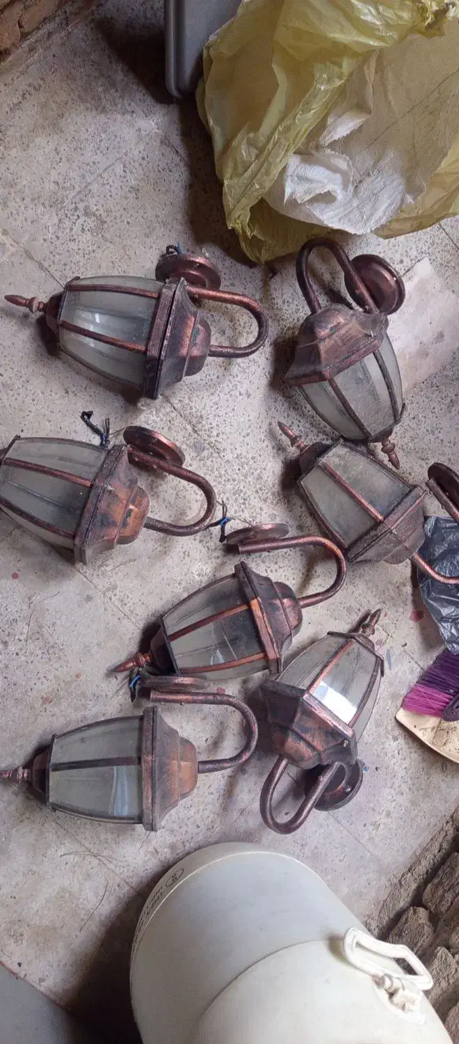 چراغ فلزی باغ|لوستر و چراغ آویز|ماهدشت, |دیوار