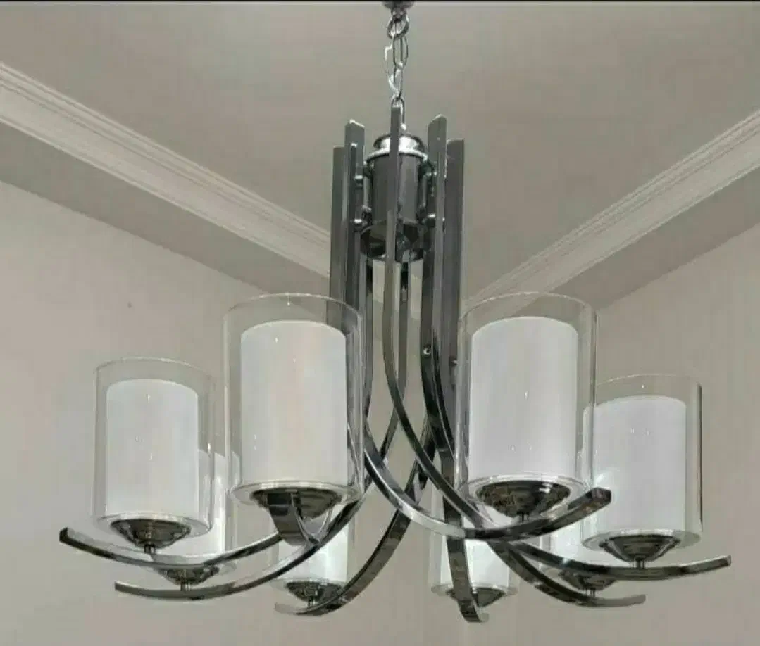 لوستر لهستانی مدل شاخه پیچ نا منظم یا  دو طبقه|لوستر و چراغ آویز|تهران, امام زاده حسن|دیوار