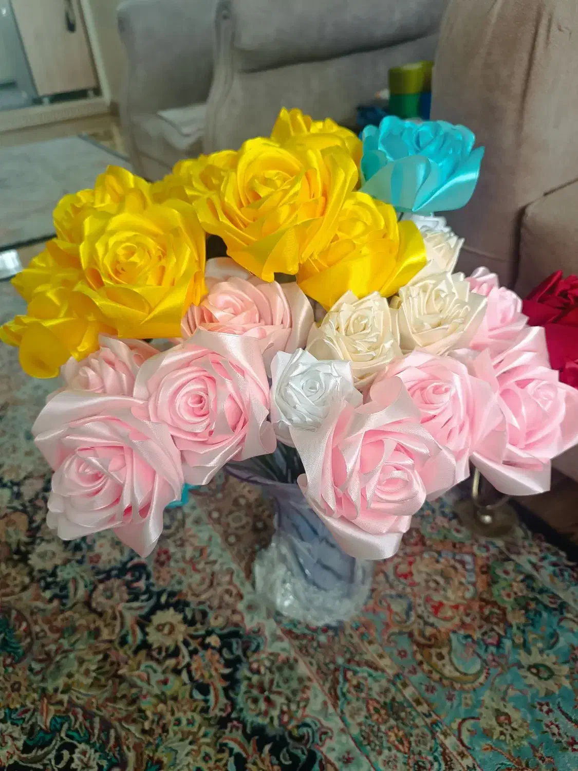 گل ربانی زیبا|گل مصنوعی|ری, دولتآباد|دیوار