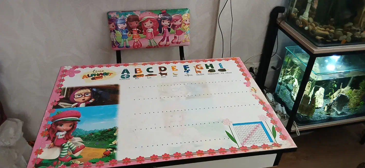 میز صندلی تحریر کودک دخترونه میز جمع شو|میز تحریر و کامپیوتر|همدان, |دیوار