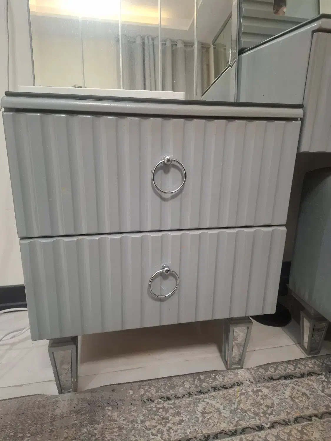 میز آرایش 5کشو همراه پاتختی|تخت و سرویس خواب|گرمدره, |دیوار