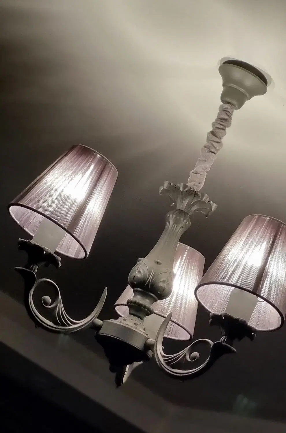 لوستر مدرن ۳ شاخه شلف ابریشمی|لوستر و چراغ آویز|اصفهان, ملک‌شهر|دیوار