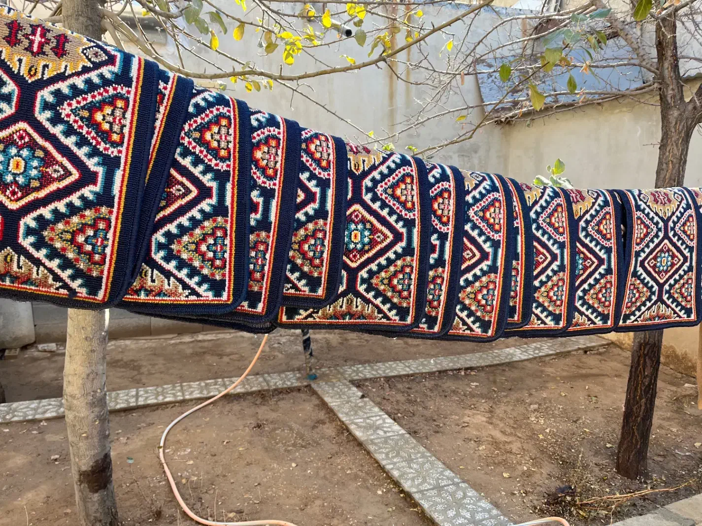 گلیم راه پله|فرش|رزن, |دیوار