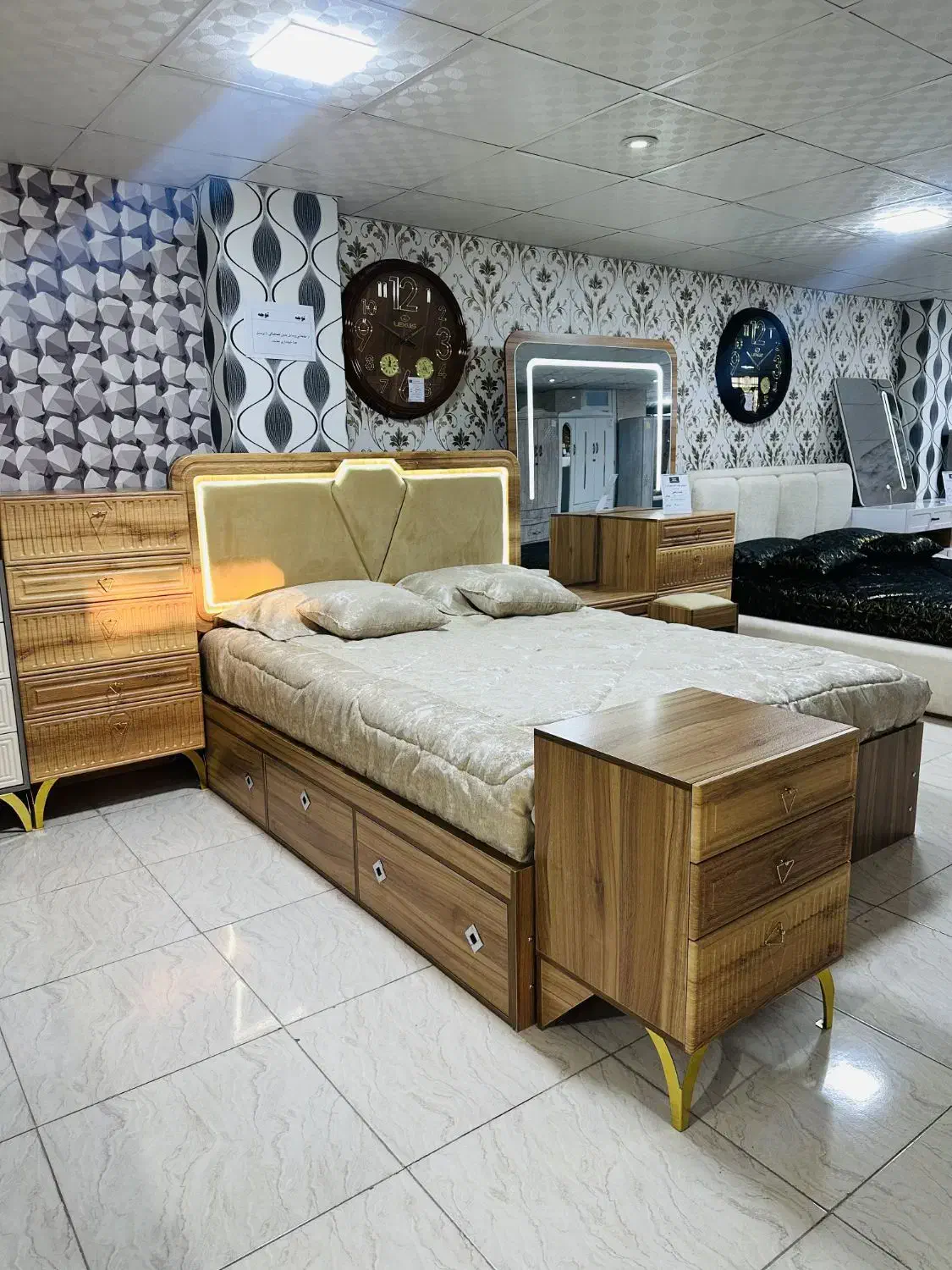 خواب راحت رو با این سرویس خواب زیبا تجربه کنید|تخت و سرویس خواب|یاسوج, |دیوار