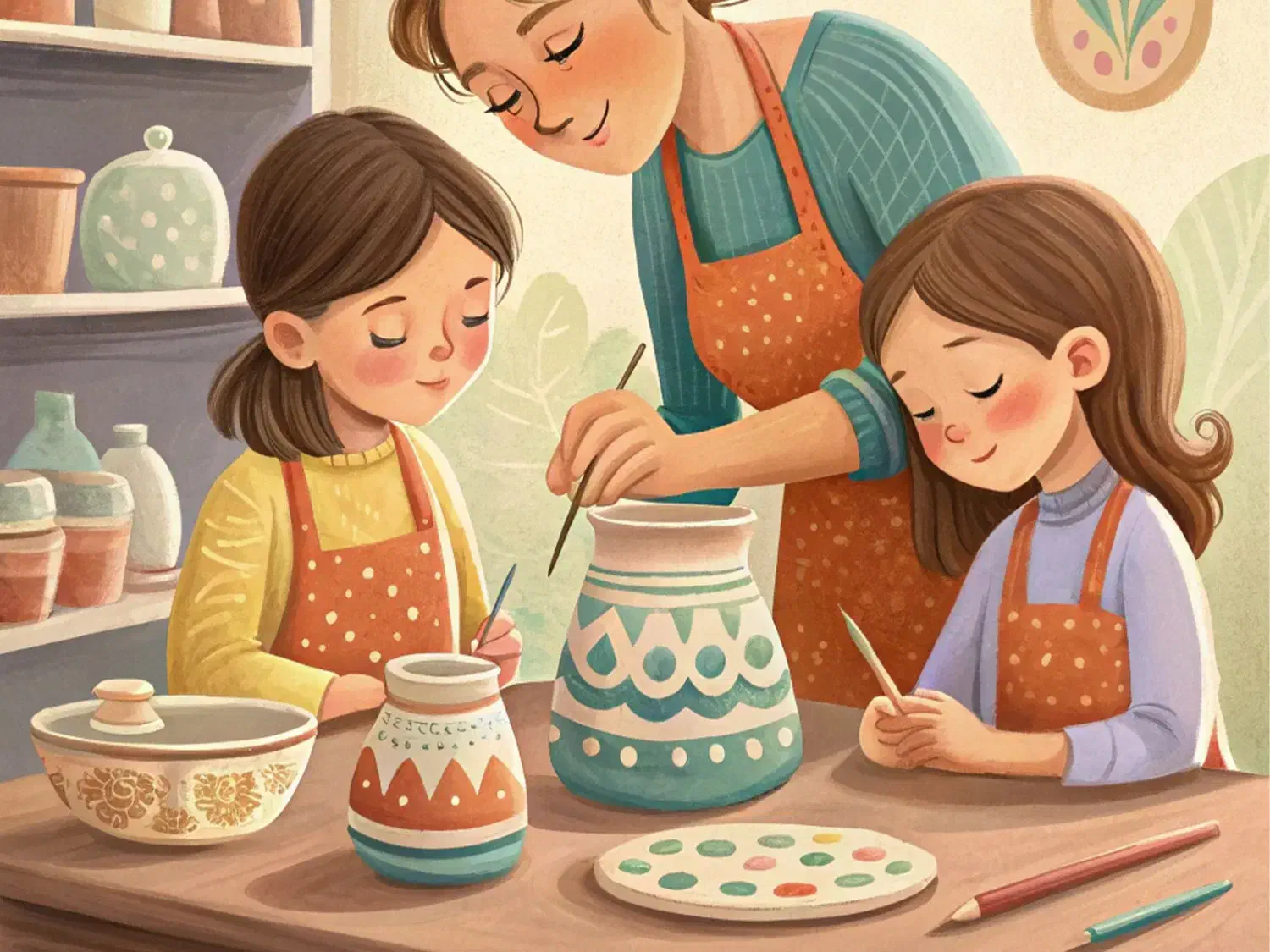 آموزش نقاشی روی سفال مخصوص دختران نوجوان|خدمات آموزشی|محمدیه-قزوین, |دیوار