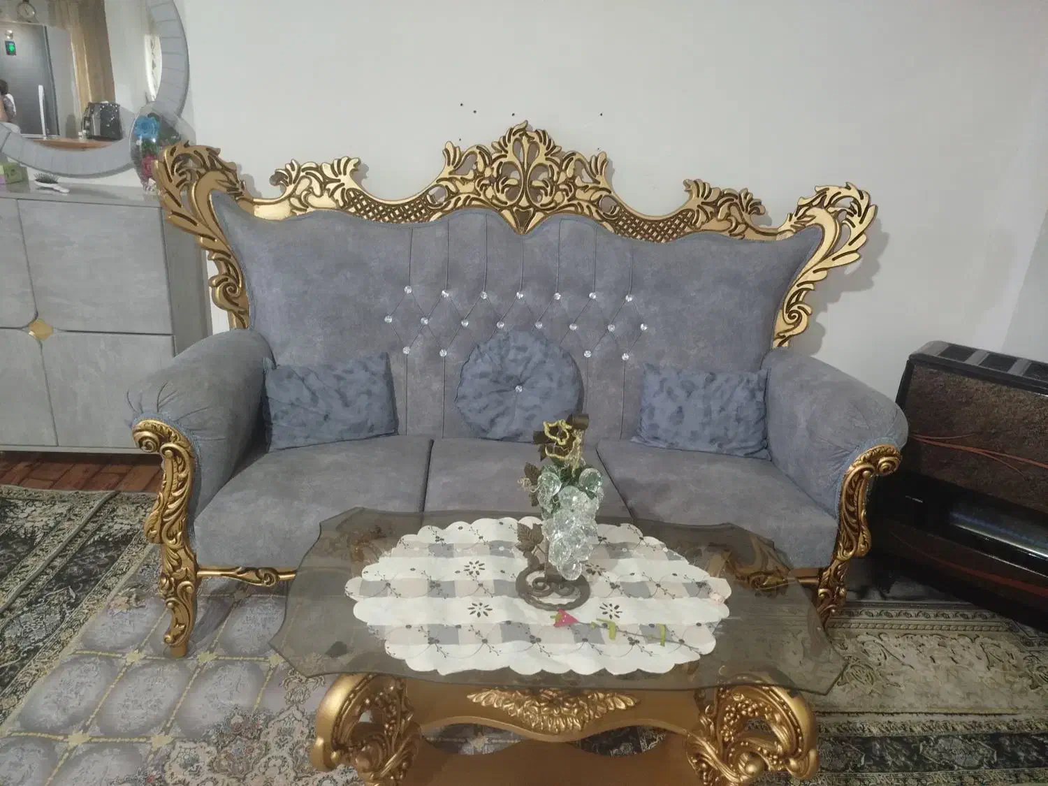 مبل سلطنتی هفت نفره|مبلمان خانگی و میز عسلی|اسدآباد, |دیوار