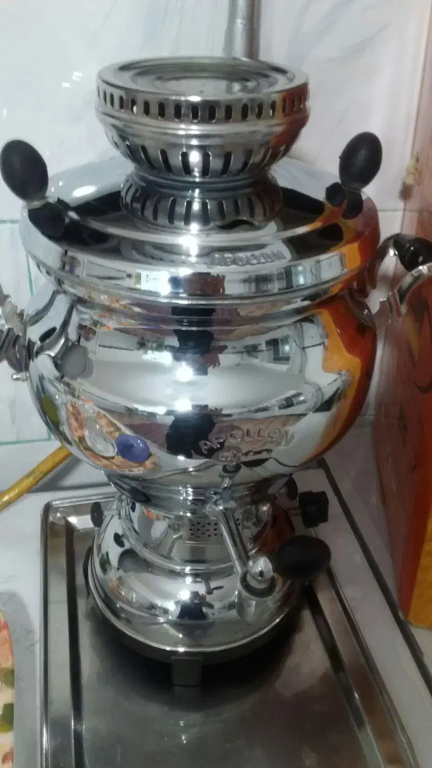 سماور آپولون طرح ذغالی گازی ۵لیتری|سماور، چای‌ساز، قهوه‌ساز|ثلاث باباجانی, |دیوار