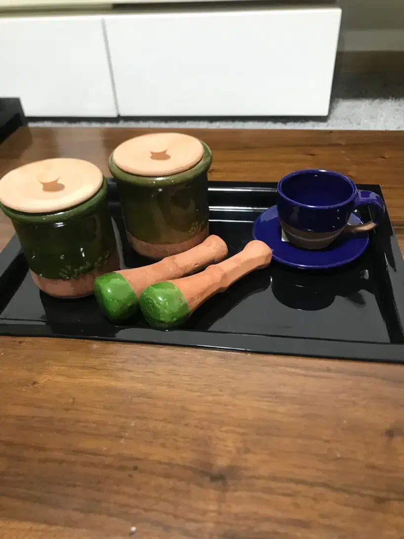 ظروف سفالی دیزی و فنجان و نلبکی|ظروف پخت‌وپز|رشت, رشتیان|دیوار