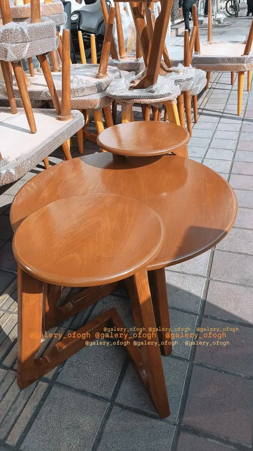 جلومبلی تمام چوب کم جا دایره|مبلمان خانگی و میز عسلی|رشت, استقامت ۱|دیوار