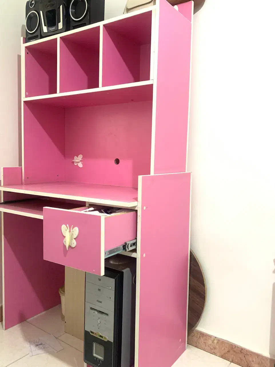 کمد میز تحریر به همراه جای قفسه کتاب و کیس وکیبورد|میز تحریر و کامپیوتر|آمل, |دیوار