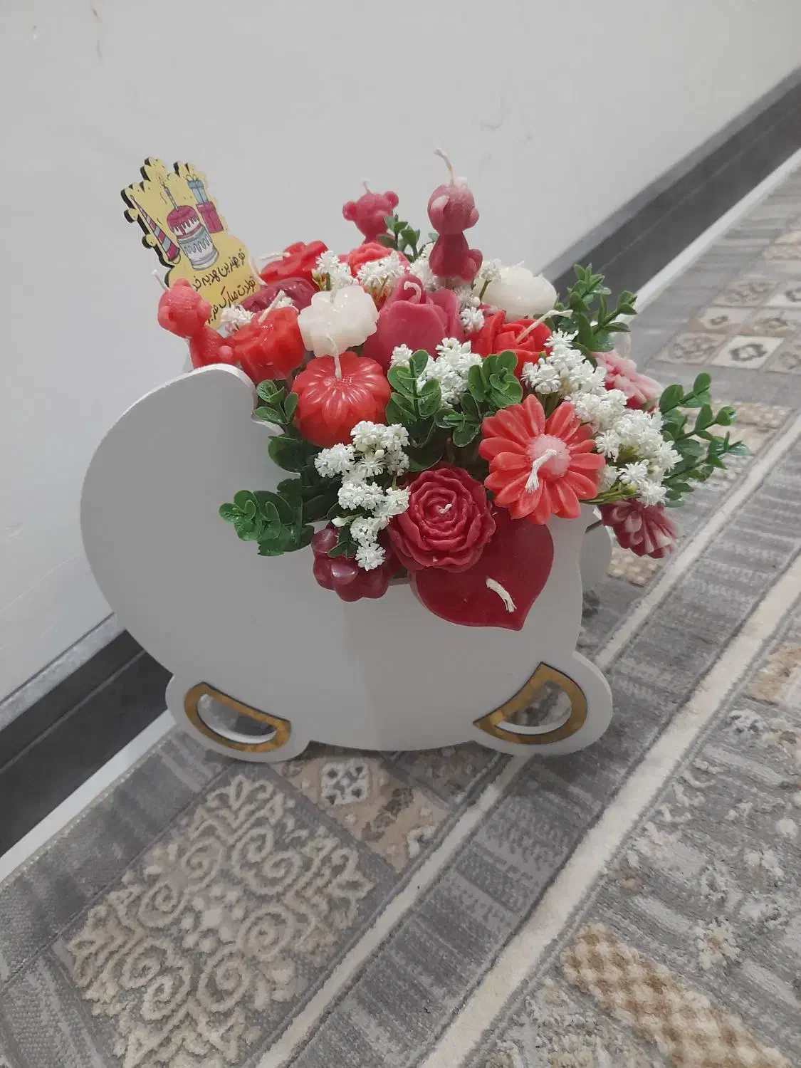 گل شمعی مصنوعی طبیعی|گل و گیاه طبیعی|شیراز, انجیر|دیوار