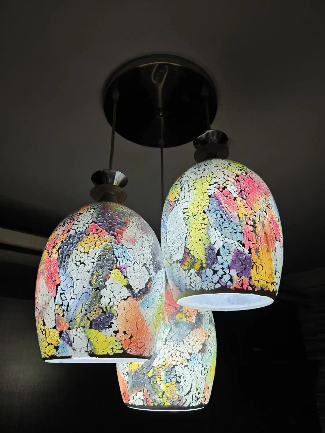 لوستر سه شاخه|لوستر و چراغ آویز|یزد, |دیوار