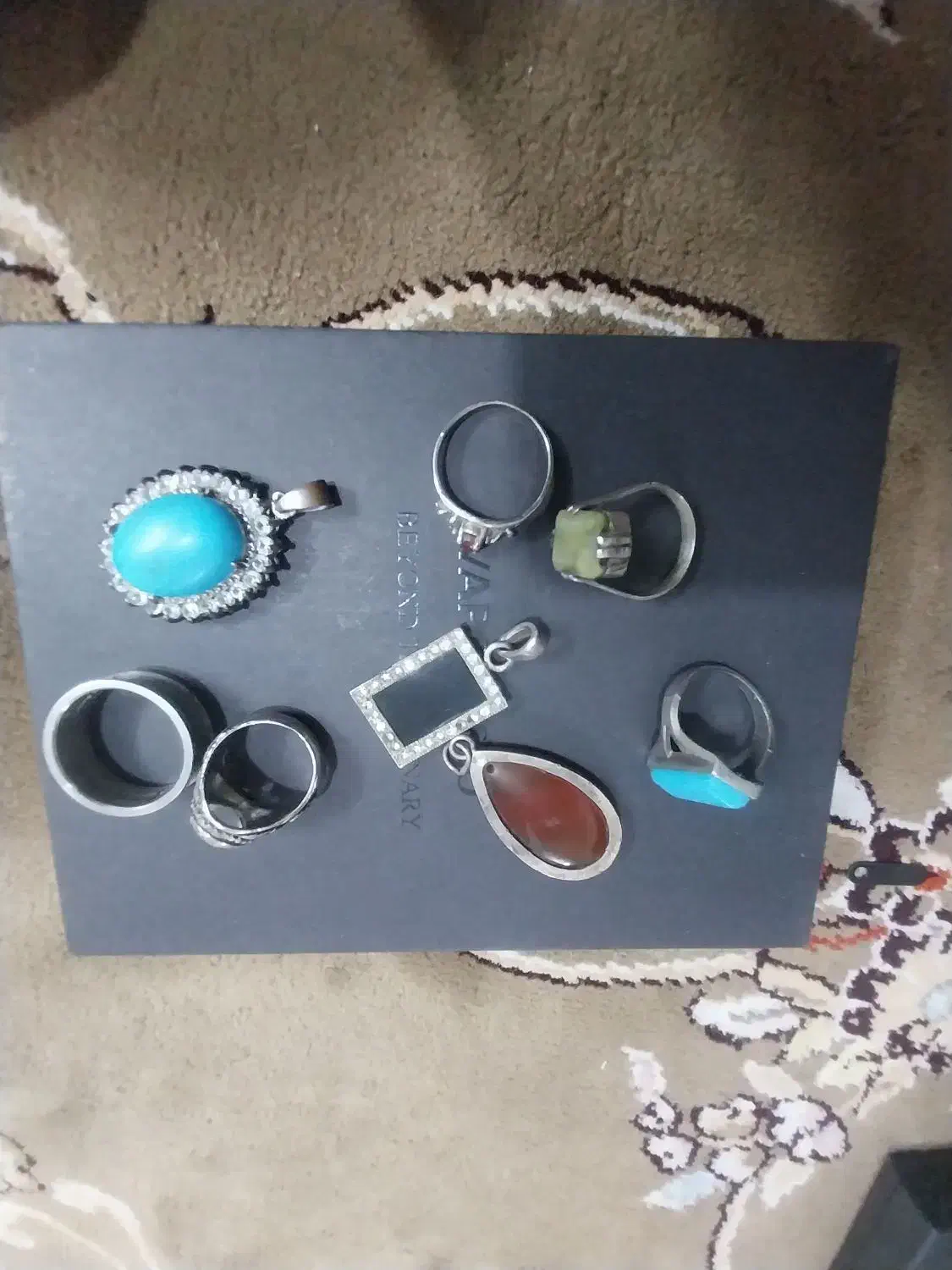 چند تا انگشتر و پلاک نقره|بدلیجات|قم, انصار‌الحسین|دیوار