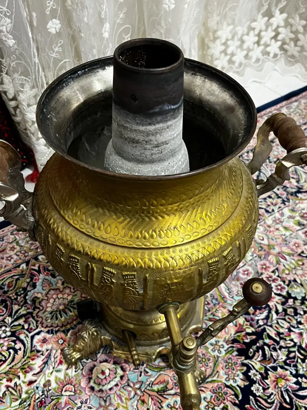 سماور برنجی ۳ لیتری|سماور، چای‌ساز، قهوه‌ساز|اهواز, کیان اباد|دیوار