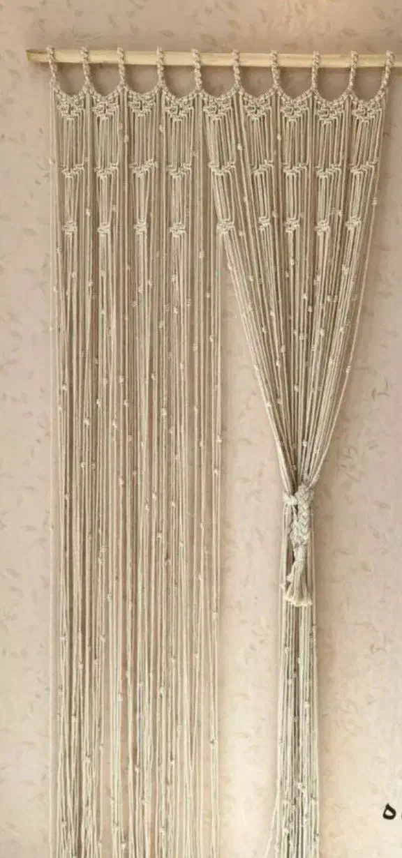 پرده مکرومه|پرده، رانر، رومیزی|الیگودرز, |دیوار