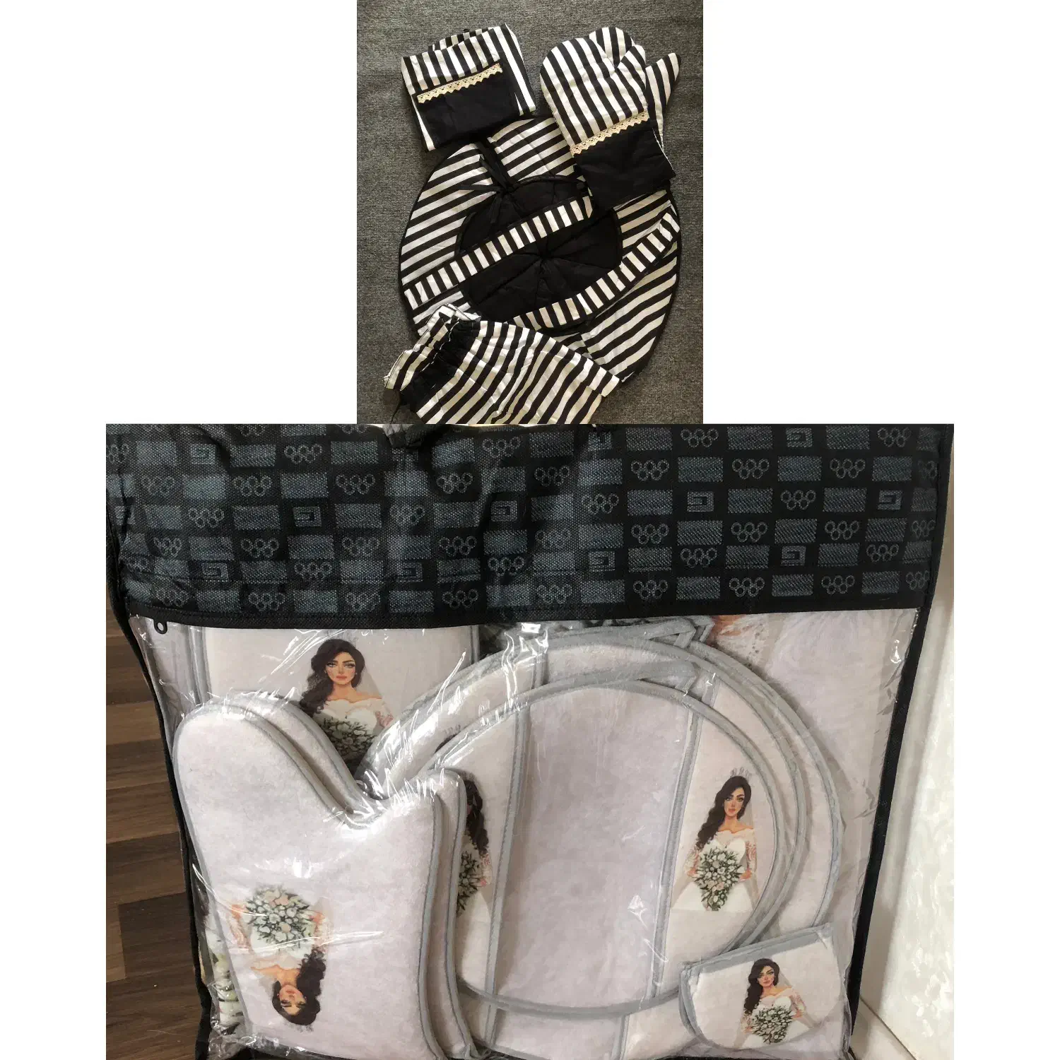 دو عدد ست دمکنی آکبندمناسب جهیزیه|سفره، حوله، دستمال آشپزخانه|تبریز, |دیوار