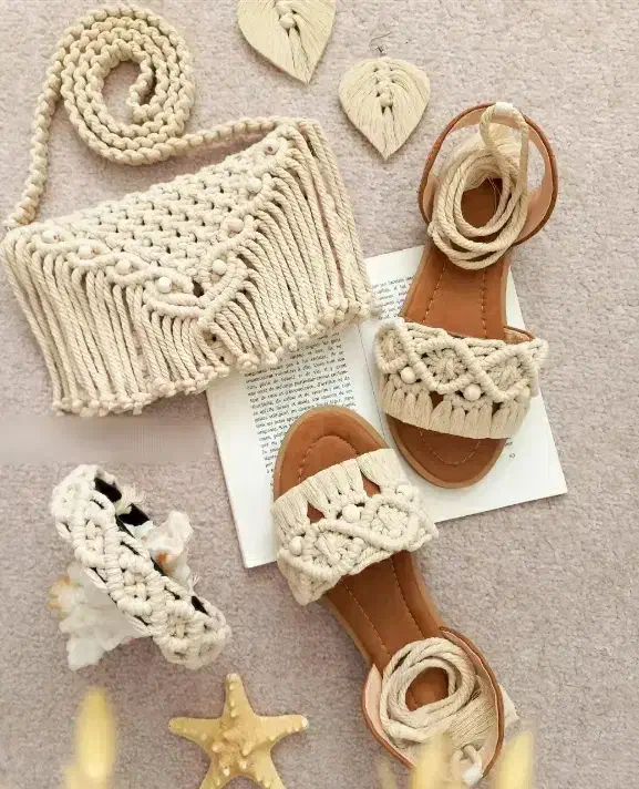 کیف وکفش مکرومه بافی|کیف، کفش، کمربند|بیرجند, |دیوار