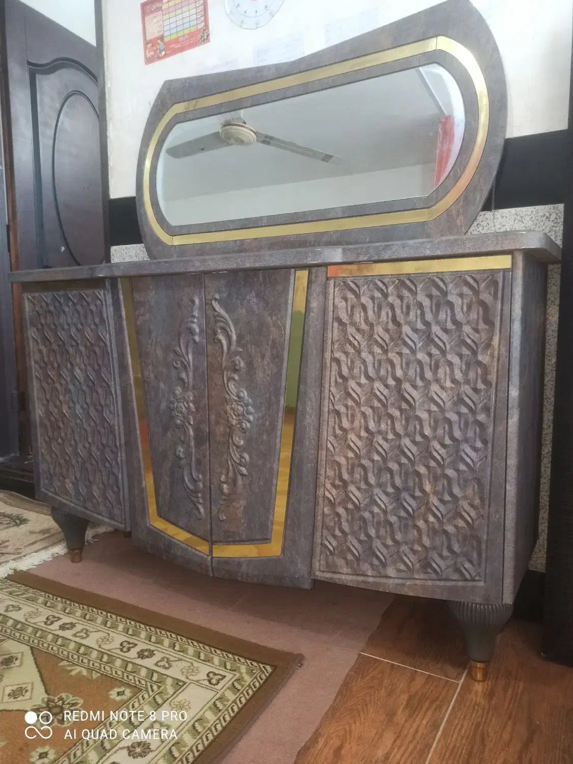 آینه کنسول تمام ام دی اف|بوفه، ویترین، کنسول|گرگان, |دیوار