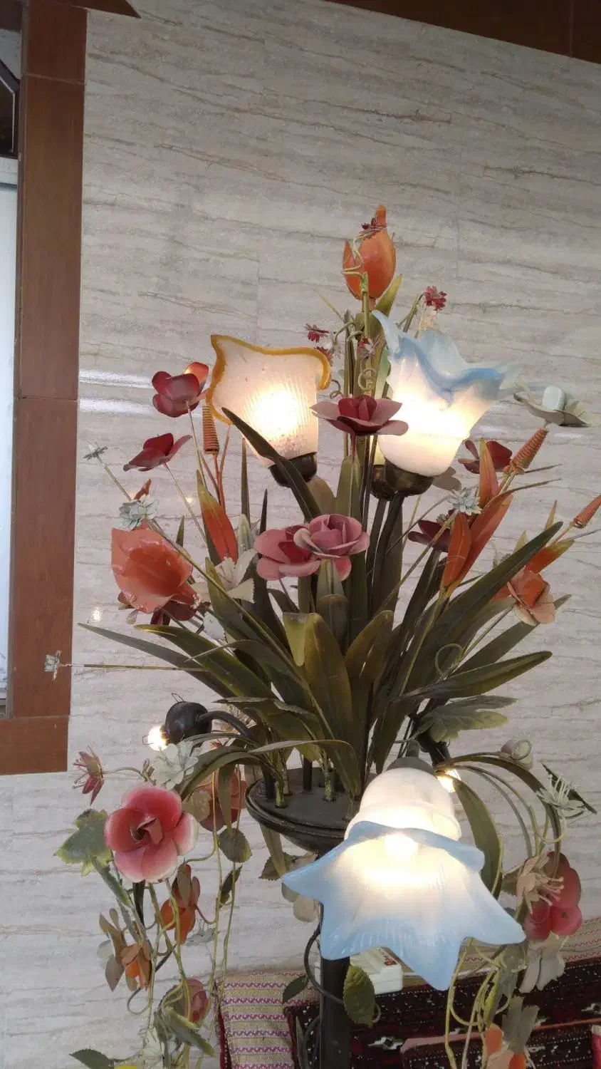 آباژور طرح گل|چراغ خواب و آباژور|فومن, |دیوار