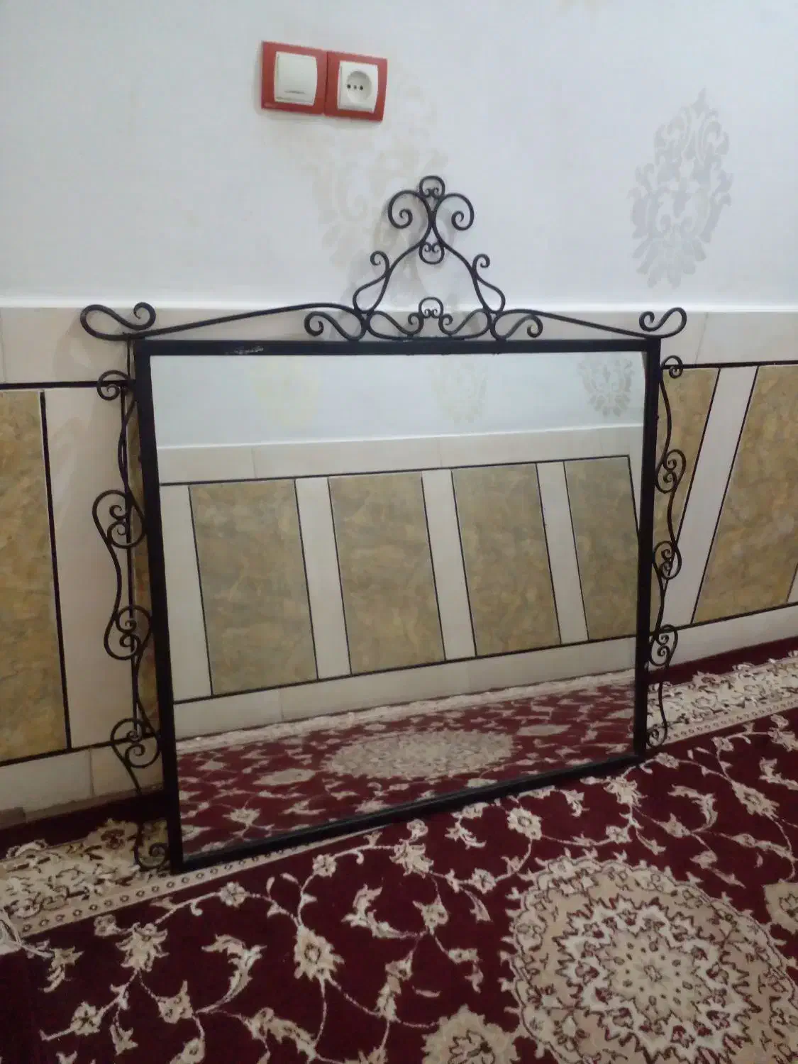 آینه فرفورژه به ابعاد ۹۰×۸۰|آینه|دزفول, |دیوار