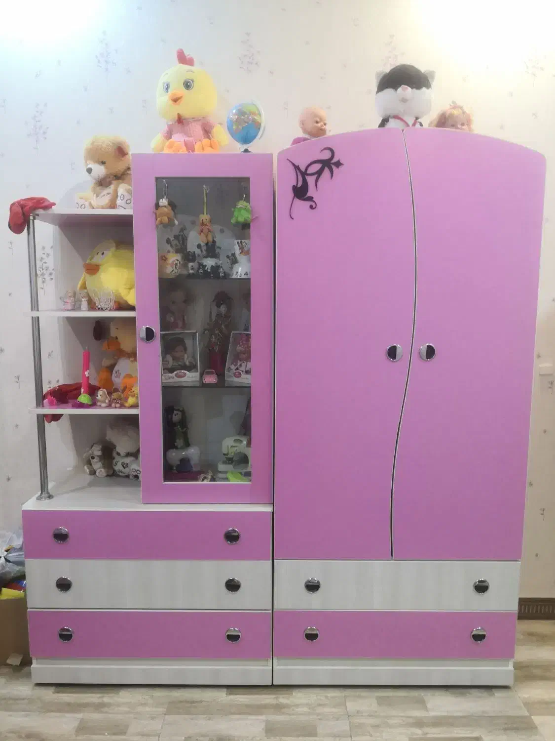 سرویس خواب کودک با تخت نوجوان|تخت و سرویس خواب|پرند, فاز ۳|دیوار