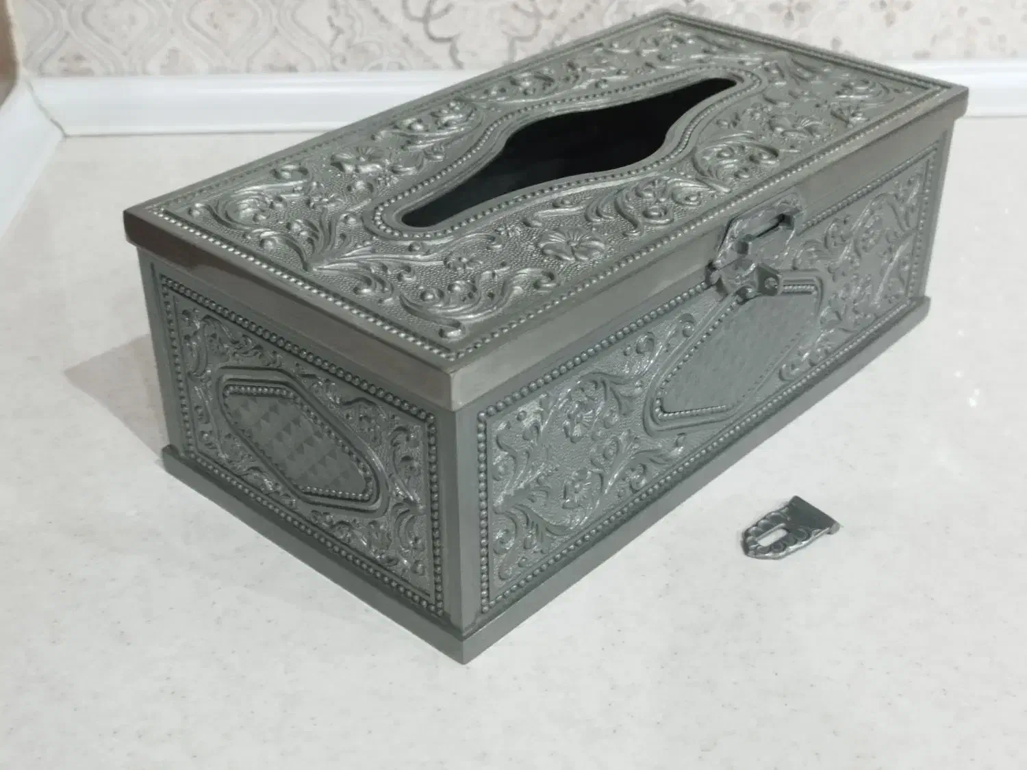 یک جفت جاشمعی و جادستمالی پیوتر قدیمی نفیس و اصل|کلکسیون اشیاء عتیقه|اهواز, گلستان|دیوار