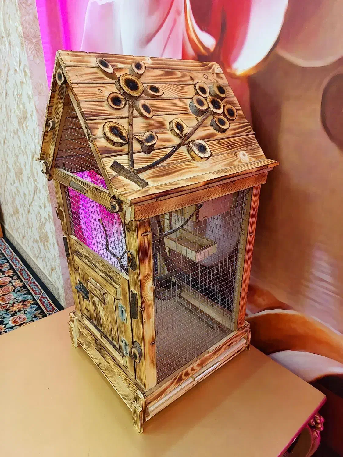 قفس چوبی مرغ عشق فنچ عروس هلندی طوطی برزیلی سنجاب|لوازم جانبی حیوانات|تهران, نیروی هوایی (پیروزی)|دیوار
